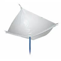 PIG Leak Diverter Tarp: 6 ft Lg, 6 ft Wd, Straps Leak Diverter Mounting, Vinyl, Clear (MPN TLS675-TR)