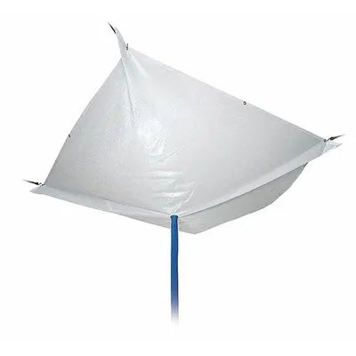 PIG Leak Diverter Tarp: 6 ft Lg, 6 ft Wd, Straps Leak Diverter Mounting, Vinyl - Under the Ceiling Leak Diverters