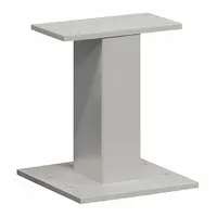 Pedestal: Aluminum, Powder Coated, Gray, Bolt Mounted, 16 1/2 in H x 12 in W x 12 in D (MPN 3385GRY)