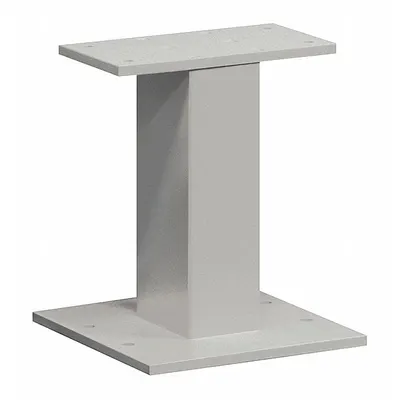 SALSBURY INDUSTRIES Pedestal: Aluminum, Powder Coated, Gray, Bolt Mounted - Mailbox Pedestals