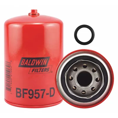 BALDWIN FILTERS Fuel Filter: Spin-On, 3 11/16 in Outside Dia, 1"-14 Thread Size, Cellulose - Spin-On Fuel Filters