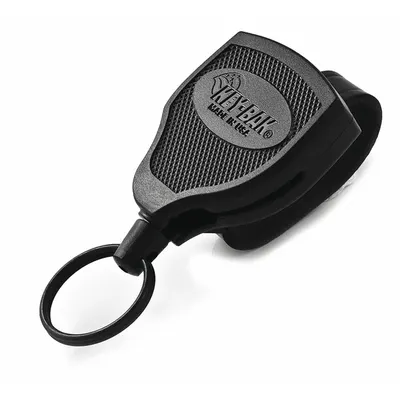KEY-BAK Key Reel: Polycarbonate, Black, 36 in Key Retractor Extended Lg - Retractable Key Clips & Reels