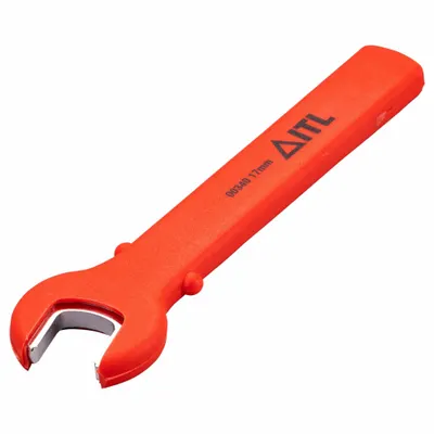 ITL Open End Wrench: Alloy Steel, Chrome, 43/64 in Head Size, 6 3/4 in Overall Lg - SAE, Single End, Open End Wrenches