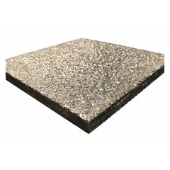This FIBERGRATE fiberglass sheet is a corrosion and flame resistant structural panel with a gritted surface for slip resistance. Measuring 24 in overall width by 24 in overall length and 0.375 in thick, it is suitable for industrial flooring, walkways, and platforms in wet or chemical environments.