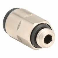 LEGRIS Push-Fit Adapter Fitting: 4 mm OD x 5 mm Pipe Size, Push-to-Connect x Metric, Brass, 10 PK (MPN 3101 04 19)