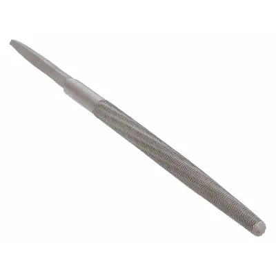 WESTWARD Machinists File: Round, Double-Cut, Safe Edge Cut, Bastard Cut, 3 3/4 in Lg without Tang - Double-Cut Round Files