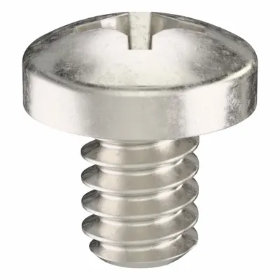 USA INDUSTRIALS Machine Screw: #6-32 Thread Size, 3/16 in Lg, 18-8, Stainless Steel, Plain - Pan Head Machine Screws