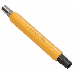 Can wrench with dual hex head sockets (3/8 in and 7/16 in) for opening and closing pedestal enclosures. Socket ends are rated to withstand up to 45 ft-lb of torque without breaking. Suitable for utility and telecommunications pedestal hardware.