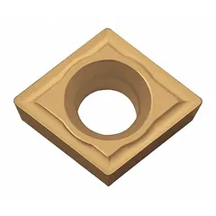 Diamond indexable turning insert for precision machining of non-ferrous materials, composites, and abrasive plastics. Used in turning, boring, and profiling operations where superior wear resistance and surface finish are required.