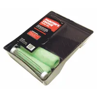 WOOSTER Paint Roller Kit: Wire Cage Roller Frame, 9 in Roller Lg, 3/8 in Nap Size, Knit Fabric (MPN R975-9)
