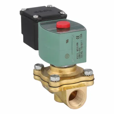 REDHAT Solenoid Valve: 2-Way, Normally Closed, 1/2 in Pipe Size, 110V AC/120V AC - 2-Way/2-Position, Normally Closed Solenoid Valves