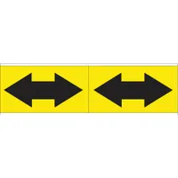 Pipe Marker: Yellow, Black, 7 in Wd, Vinyl, 7 in Roll Wd, 2 1/4 in Lg (MPN 76514)