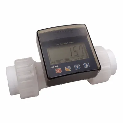 FINISH THOMPSON Flow Meter: Flow Meter, Chemicals/Corrosive Fluids, Paddlewheel, Polypropylene - Inline Paddlewheel Flowmeters for Chemicals
