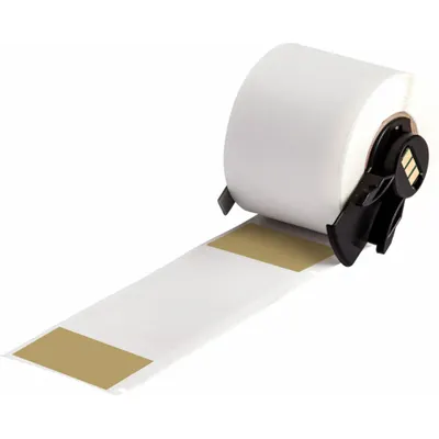 BRADY Wraparound Label: 4 in x 1 1/2 in, 1 1/2 in, Vinyl, Brown (Matte) - Brady Precut Label Rolls
