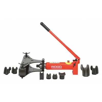RIDGID Hydraulic Pipe Bender: Min 3/8 in, Max 2 in, For Steel, Max 90°, Hand Pump - Portable Pipe Benders