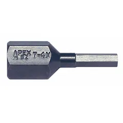 Metric hex impact bit with 4 mm hex head size and 2 1/4 in overall length. Designed for driving hex-head fasteners using impact drivers in industrial assembly, maintenance, and repair applications.