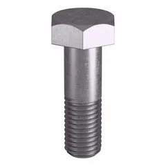 This Grade B8M heavy hex bolt is made from stainless steel with a plain finish. It has a 3/4"-10 thread size and a 2-1/2" length, conforming to ASTM A193 material standards and ASME B18.2.1 dimensional standards. Suitable for structural bolting applications in high-temperature or corrosive environments, such as chemical plants, refineries, and pressure vessel flanges.