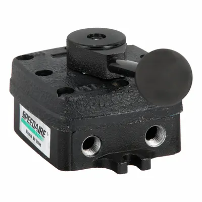 SPEEDAIRE Manual Air Control Valve: Four-Way / Three-Position, 1/4 in NPT, 150 psi - Speedaire Manual Air Control Valves