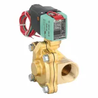 REDHAT Solenoid Valve: 2-Way, Normally Closed, 1 in Pipe Size, 100 to 240V AC/DC, Watertight (MPN 8210P004)