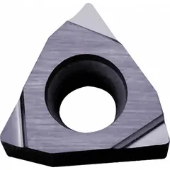 PVD carbide trigon turning insert for precision turning, facing, and profiling on CNC lathes. Trigon geometry provides strong cutting edges and chip control for finishing and semi-finishing of steel, stainless steel, and cast iron.