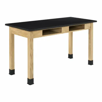 DIVERSIFIED SPACES Compartment Table: 24 in Overall Wd, 30 in Overall Ht, 4 1/2 ft Overall Lg - Fixed-Height Epoxy Surfaced Lab Tables
