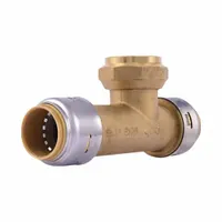 SHARKBITE Push-Fit Tee Fitting: Tee, 7/8 in OD x 3/4 in Pipe x 3/4 in OD x 3/4 in Pipe Size, Adapter (MPN UR3486)