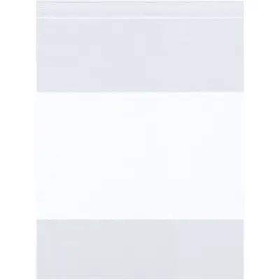 OEM Reclosable Bag: 4 mil Thick - White Block Reclosable Poly Bags