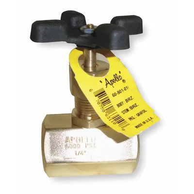 APOLLO Globe Valve: For Air/Fluids/Gas Media, Brass, Z-Body, 1/2 in Pipe Size - Brass Straight-Body General-Service Globe Valves