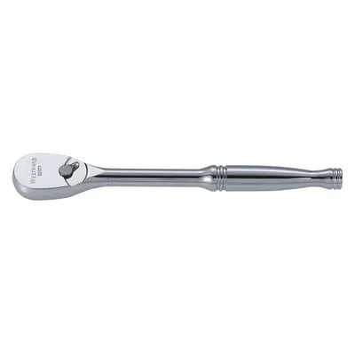 WESTWARD Hand Ratchet: Pear, Reversible, 8 1/4 in Overall Lg, Chrome - Standard-Head Ratchets