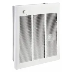 QMARK Recessed Electric Wall-Mount Heater: 3600 W/4800 W, 240/277V AC, Single Phase, White (MPN CWH3507F). Key specifications — Grille Color: White; Programming Capability: Non-Programmable; Wattage Output: 3600 W/4800 W; Voltage, Phase: 240/277V AC, 1-phase; Rough-In Dimensions - H x W x D: 18-1/4 in x 14-5/16 in x 3-7/8 in; Nominal Voltage - HVAC: 277V AC; Brand: QMARK; Phase: Single.