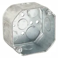 RACO Electrical Box: Steel, Steel Material & Nominal Size, Octagon, 2 Gangs, 2 1/8 in Box Dp (MPN 167)