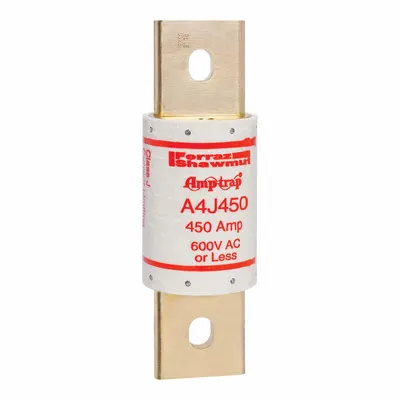 MERSEN Fuse: A4J Series, Class J, Blade Body, Fast-Acting, 450 A, 600 V AC, 300 V DC - Fast-Acting Bolt-On Fuses