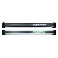 SECURITRON Panic Bar: 3 in Ht, 3 in Dp, 34 3/16 in Wd, Black, Black (MPN DSB-BKI)