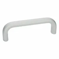 JW WINCO Pull Handle: Threaded Holes, Aluminum, Silver, 4.61 in Mounting Hole Center to Center (MPN 565-26-5/16X18-117-EL)