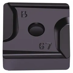 Square indexable milling insert for face and shoulder milling operations on steel, stainless steel, and cast iron. Suitable for medium-duty machining in general industrial applications.