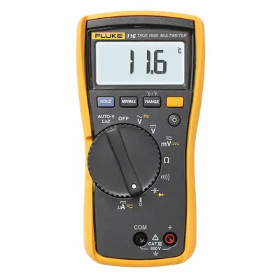 FLUKE Digital Multimeter: TRMS, CAT III 600V, 600 V Max AC Volt Measurement - Standard Feature Multimeters