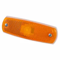 GROTE Clearance Marker Lamp: Clearance Light, Incandescent, Rectangular, Amber, Screw, A/P2 SAE Lens (MPN 45713)