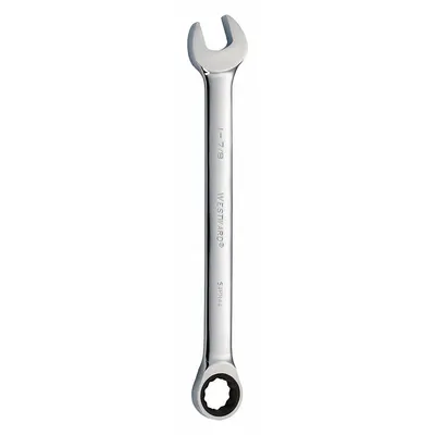 WESTWARD Combination Wrench: Alloy Steel, Chrome, 1 7/8 in Head Size, 25 3/8 in Overall Lg - SAE 12-Point Ratcheting Combination Wrenches