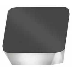 Square indexable milling insert for face and shoulder milling operations on steel, stainless steel, and cast iron. Positive rake geometry supports efficient chip evacuation in medium-duty machining.