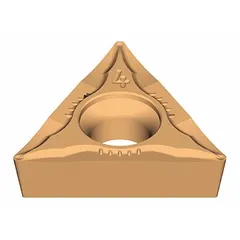 Triangular indexable turning insert for metal-cutting operations including turning, facing, and profiling. The TCMT geometry provides sharp cutting edges suited for finishing and light roughing on steel, stainless steel, and cast iron workpieces.
