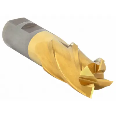 CLEVELAND Square End Mill: High Speed Steel, TiN Coated, 4 Flute, 7/8" Mill Dia, 1-7/8" LOC - General Purpose High-Speed Steel Square End Mills