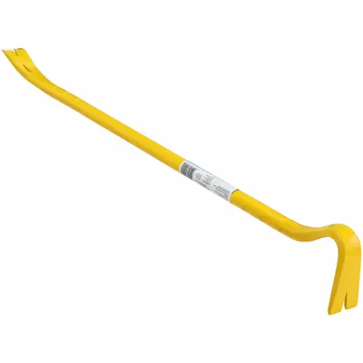 STANLEY Pry Bar: Claw End, 36 in Overall Lg, 1 3/4 in Bar Wd, 1 3/4 in End Wd, T No - Wrecking Bars
