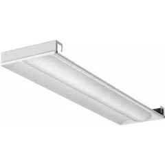 This 1 ft. x 4 ft. LED center-basket troffer delivers 4,179 lumens at 4000K color temperature, consuming 33 W. It operates on 120 to 277V AC and is dimmable. Designed to replace (2) lamp T8 fixtures, it is suited for commercial recessed lighting applications such as offices, schools, and retail spaces.