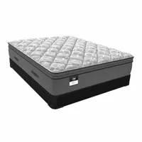 SEALY Bed Mattress: King, Soft, Knit Fabric, 11 1/2 in Overall Ht, 76 in Overall Wd, Innerspring (MPN 527003-61)