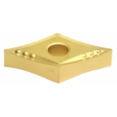 Diamond indexable turning insert for precision machining of non-ferrous materials, composites, and abrasive alloys. Used in turning, boring, and profiling operations on CNC lathes and turning centers. Available in size designations DNMG432EUP and DNMG150408N-UP.