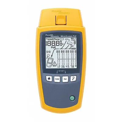 FLUKE NETWORKS Cable Tester: MicroScanner, Base Power Over Ethernet Model, MS-POE - Copper Cable Verification Testers
