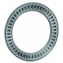 Needle roller thrust bearing with 7/8 in bore diameter, 1 7/16 in outside diameter, and 0.078 in overall width. Supports axial loads in compact spaces and operates at speeds up to 8,000 RPM. Suitable for applications where height is limited, such as transmissions, spindles, and gearboxes.