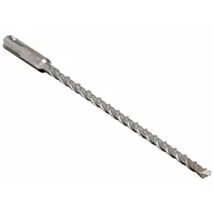 SDS-Plus drill bit for rotary hammers, designed for drilling anchor and through holes in concrete, block, brick, and stone. 1/4 in bit size with 10 in overall length and 8 in maximum drilling depth.