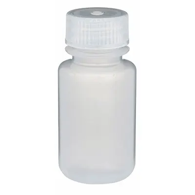 GLOBE SCIENTIFIC Sampling Bottle: Polypropylene, 60 mL, 2.02 fl oz, Closure Included - Polypropylene Wide Mouth Round Lab Bottles