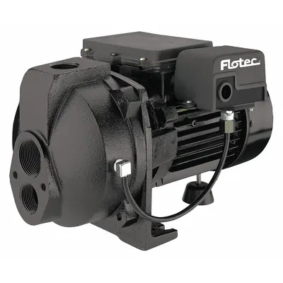 FLOTEC Convertible Well Jet Pump: Cast Iron, Single Phase, 115/230V AC, 1 hp, 13.5 gpm - Convertible Well Jet Pumps